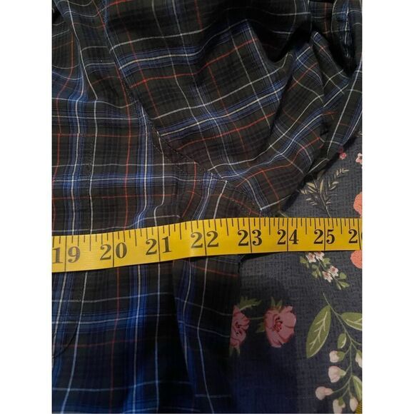 Chaps Mens Plaid Curved Hem Easy Care Long Sleeve Button Down Shirt Size Large - Picture 9 of 13